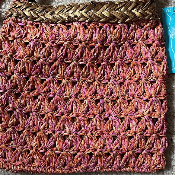 Blue Miami Straw Bag - Picture 2 of 3